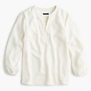 NWT J.CREW Open V-neck top in 365 crepe